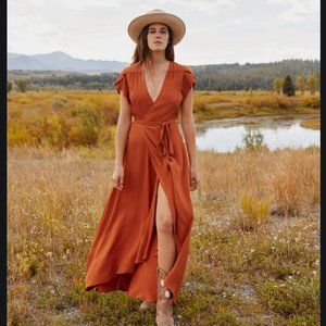 Christy Dawn Rust Orange Maxi Dress